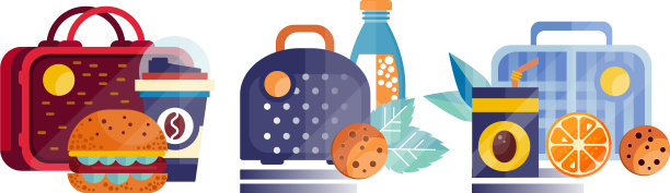 午餐盒装了儿童和儿童的食物图片下载
