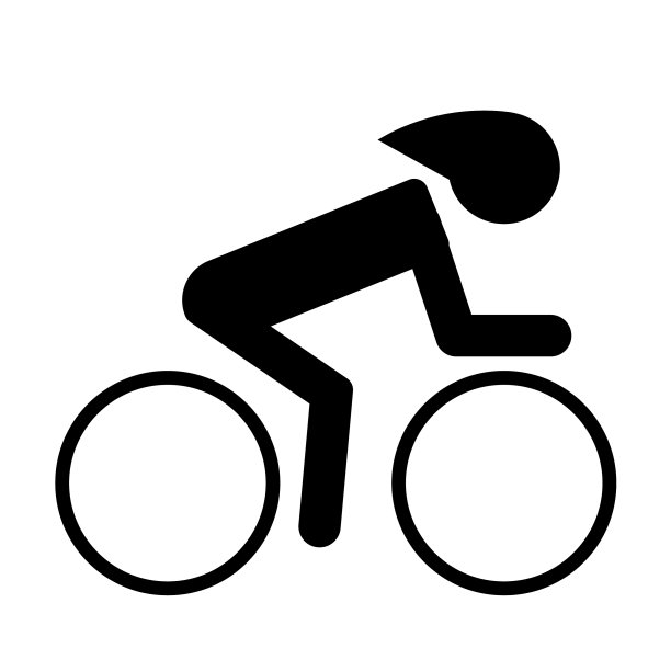 孤立背景上的运动员剪影符号图片下载