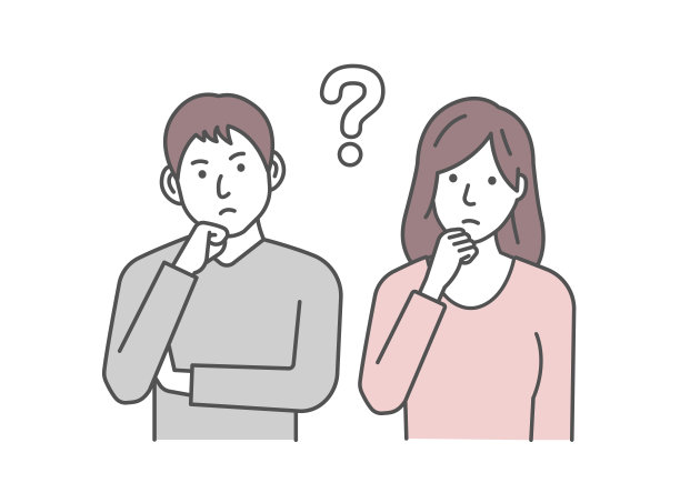 一个年轻的男人和女人(夫妇/家庭)正在问一个问题图片下载