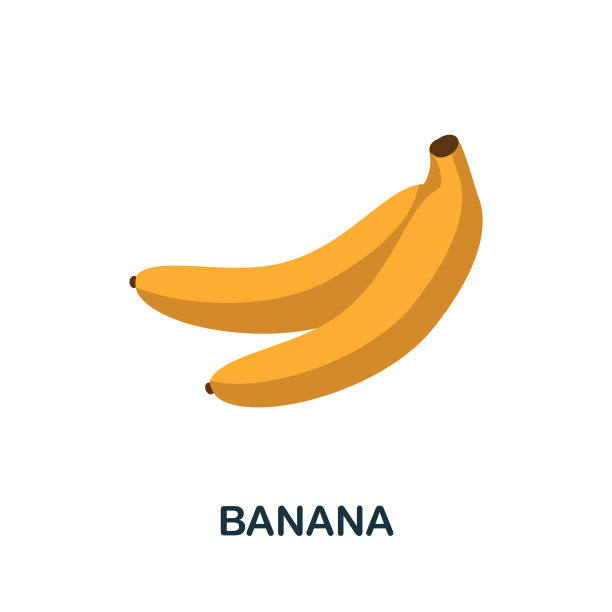 香蕉图标来自水果收集的简单元素图片下载