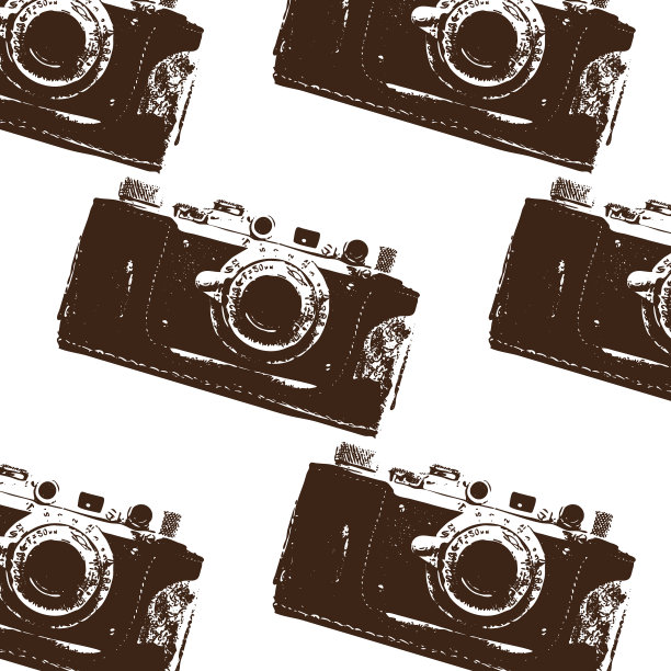 图案与老式相机在手画图片下载