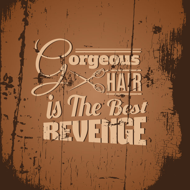 关于头发的报价排版背景图片下载