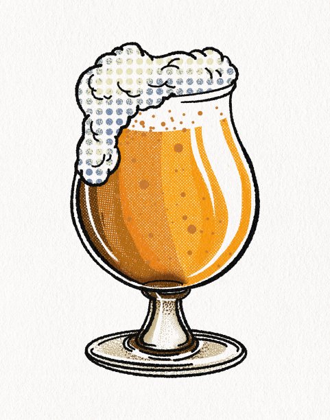 手绘vintage啤酒模板。半色调复古标签或横幅设计。复古的啤酒杯。大量的泡沫。使用横幅，海报，标签，商店，广告销售，传单图片下载