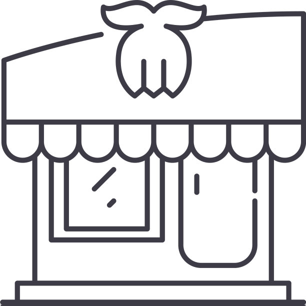 理发店形象图标线性孤立图片下载