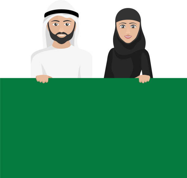 一对阿拉伯人男女图片下载