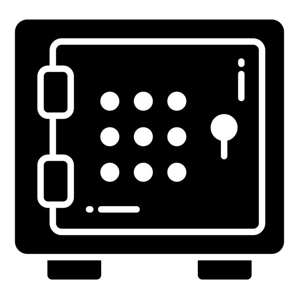 保险箱、保护和安全矢量图标集：网络计算机业务数据技术图片下载