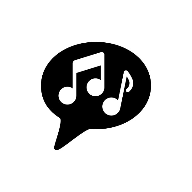 音符语音气泡矢量字形图标图片下载