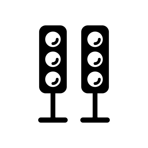 音响系统扬声器矢量字形图标图片下载