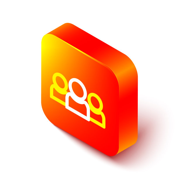 等距线用户组图标隔离在白色上图片下载