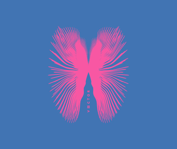 抽象的翅膀。封面设计模板。矢量插图。图片下载