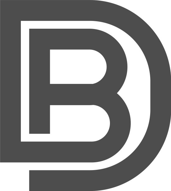 D b字母标志，字母标记，字母组合字体图片下载