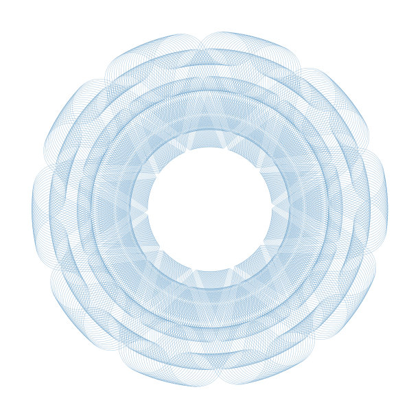 矢量Guilloche元素证书或文凭和货币设计图片下载