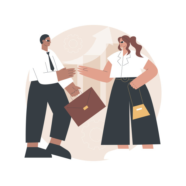 B2B营销抽象概念矢量插图。图片下载