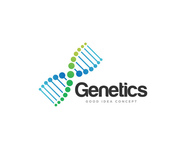 DNA标志图标设计矢量图片下载