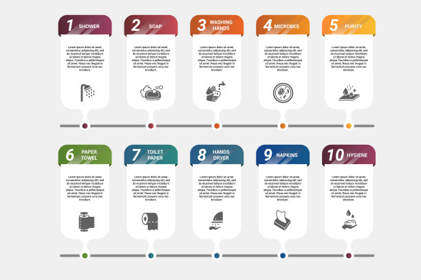 信息图卫生模板图标在不同图片下载