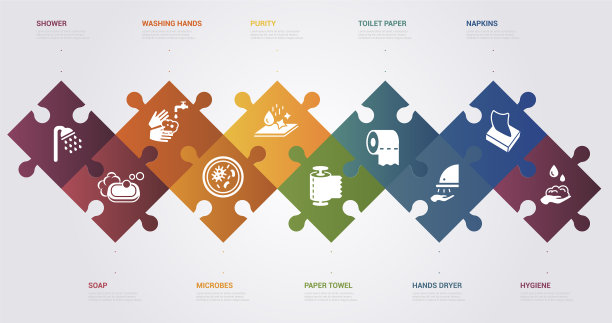 信息图卫生模板图标在不同图片下载