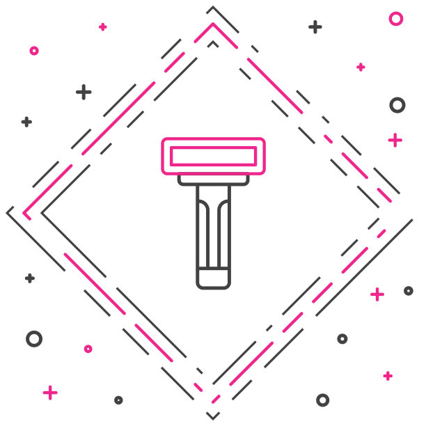 线剃须剃须刀图标孤立在白色图片下载