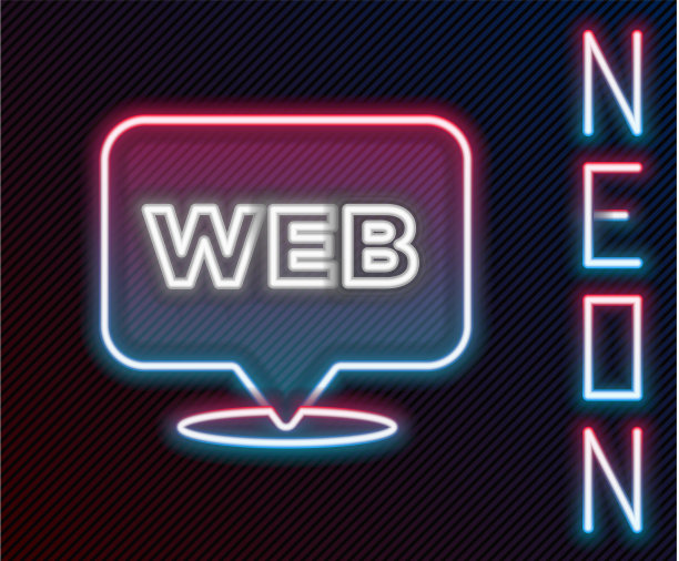 发光的霓虹线网页和图形设计图标图片下载