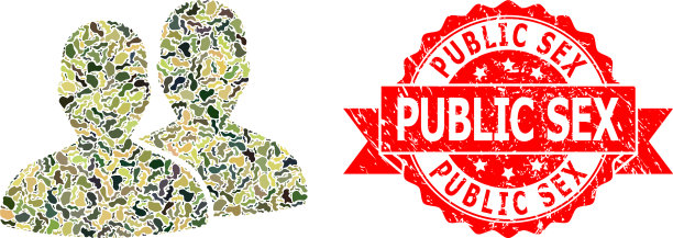 垃圾公共性爱海豹和军用伪装图片下载