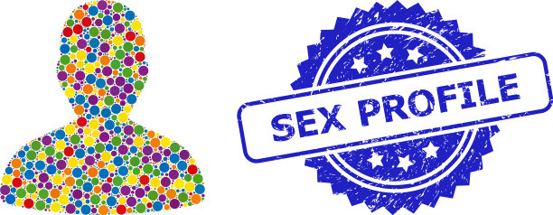 垃圾性别档案邮票和网点颜色用户马赛克图片下载