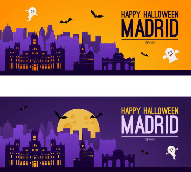 西班牙马德里万圣节节日背景图片下载