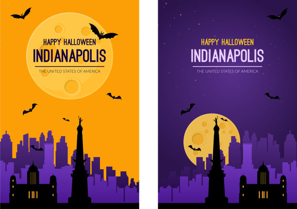 美国印第安纳波利斯万圣节节日背景图片下载