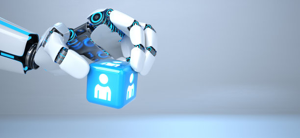 机器人手魔方人图片下载