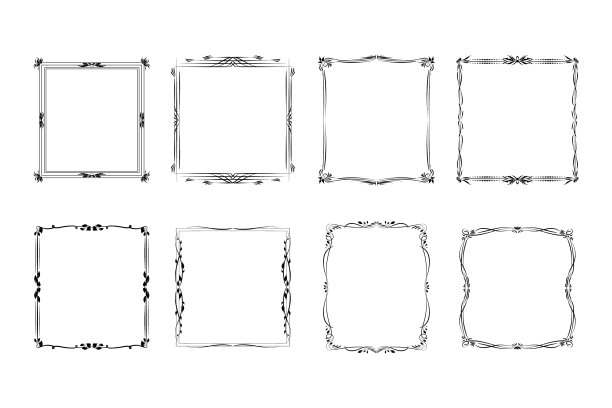 设置空的装饰复古框架图片下载