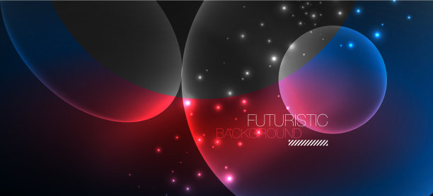 霓虹椭圆抽象背景闪亮明亮图片下载