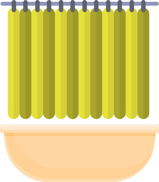 浴帘内部图标卡通风格图片下载