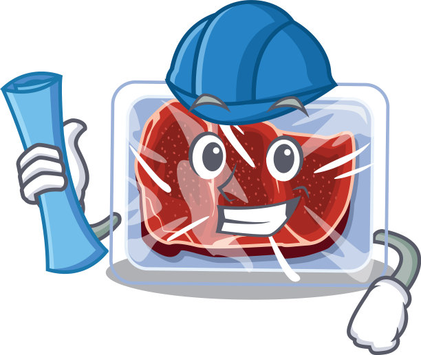 卡通人物冷冻牛肉聪明的建筑师图片下载