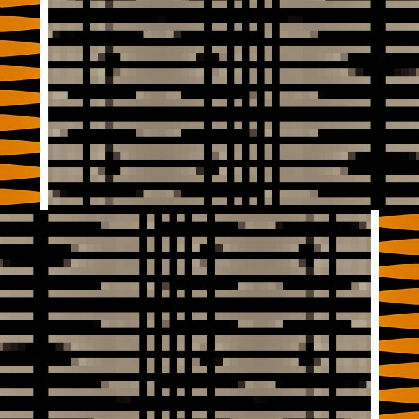 风格鲜明的高层住宅，灰色和黑色的背景和橙色的部分图片下载