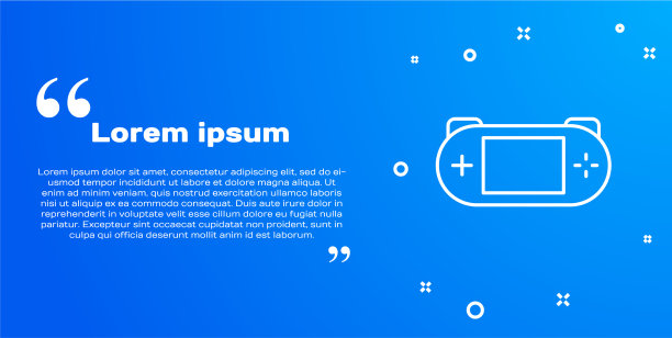 白线便携式视频游戏机图标图片下载