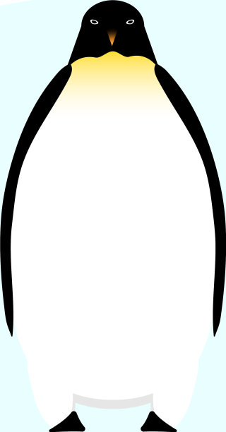 蓝色背景上的企鹅图片下载