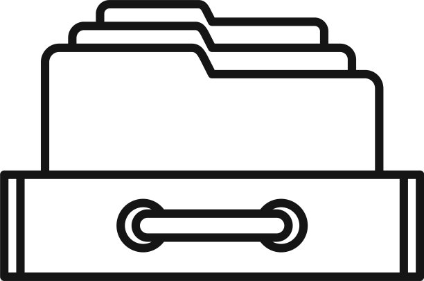 存储办公文件夹图标轮廓风格图片下载