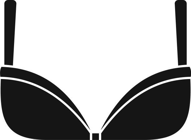 女士胸罩图标简单的风格图片下载