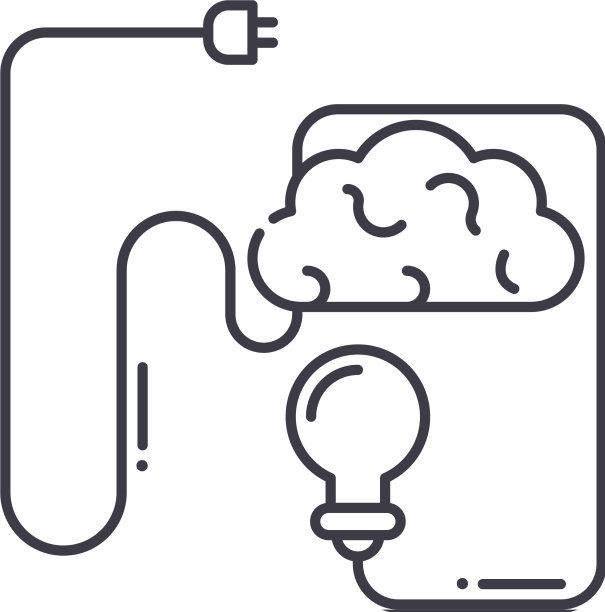 头脑风暴会议图标线性隔离图片下载