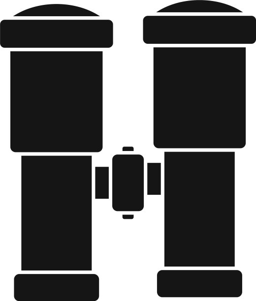 狩猎狩猎双筒望远镜图标简单的风格图片下载