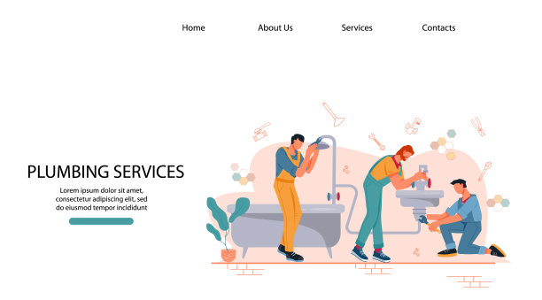 有关水管工管道服务的网页图片下载
