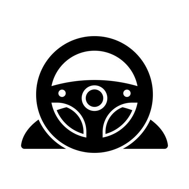 方向盘图标。运输驱动车轮的汽车概念。矢量插图孤立在白色背景。图片下载