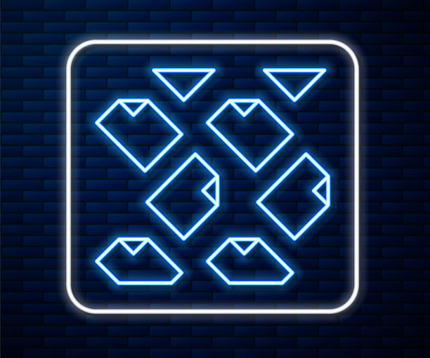 数据流图标孤立在砖墙背景上。向量图片下载