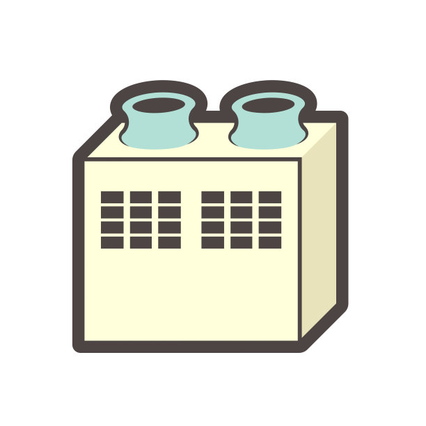 冷却塔图标。图片下载