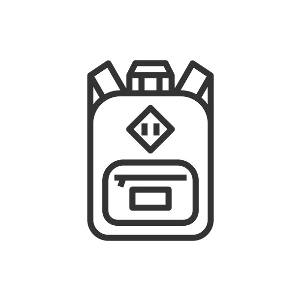 书包图标向量。图片下载