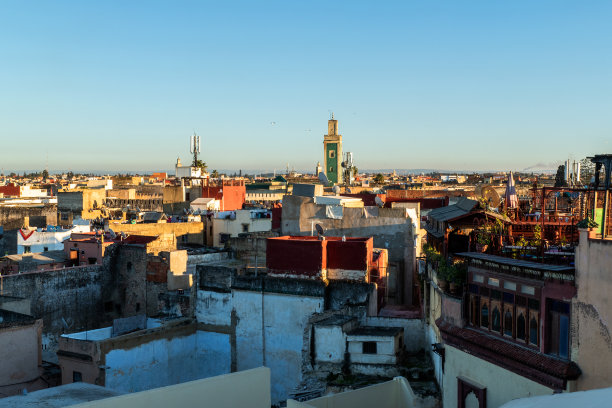 梅克内斯全景，摩洛哥图片下载