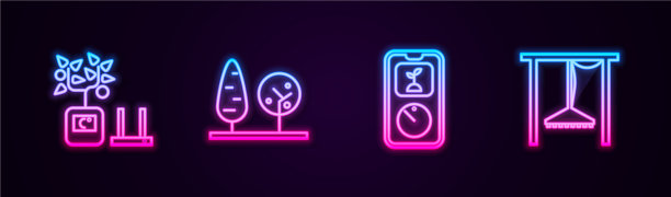 集林木和智能农业技术线图片下载