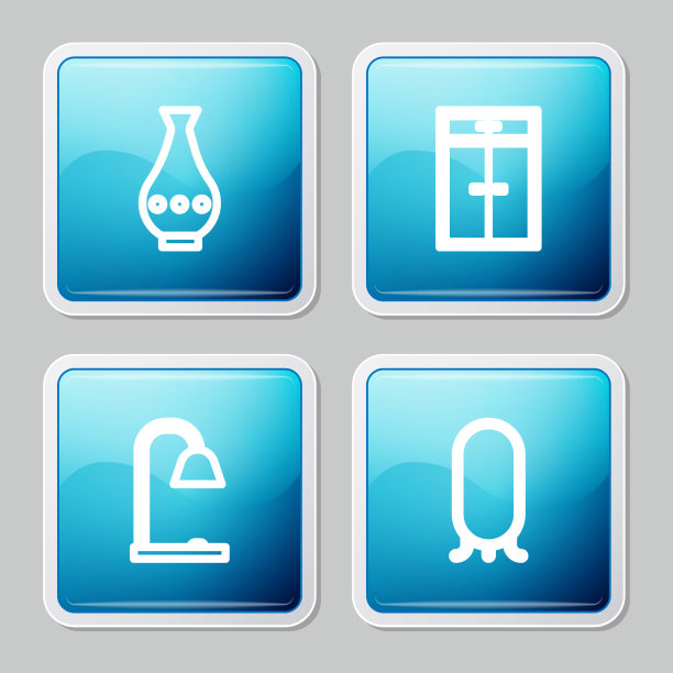 套线条，花瓶，衣柜，台灯和大满图片下载