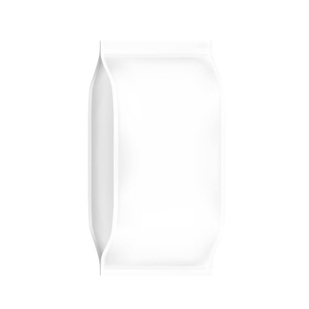 高逼真的包袋与接缝模型。前视图。图片下载