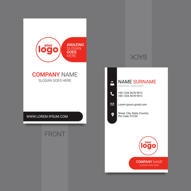 现代名片是现代设计的载体。矢量插图。图片下载