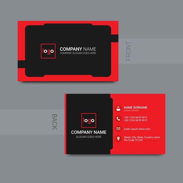 现代名片是现代设计的载体。矢量插图。图片下载