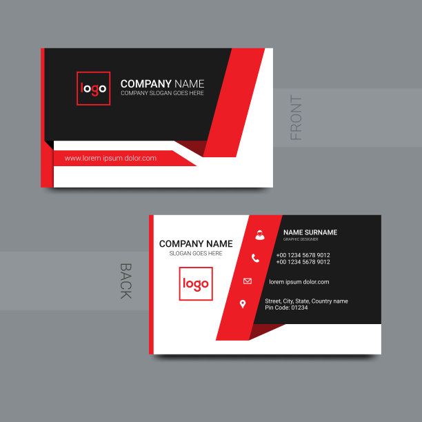 现代名片是现代设计的载体。矢量插图。图片下载